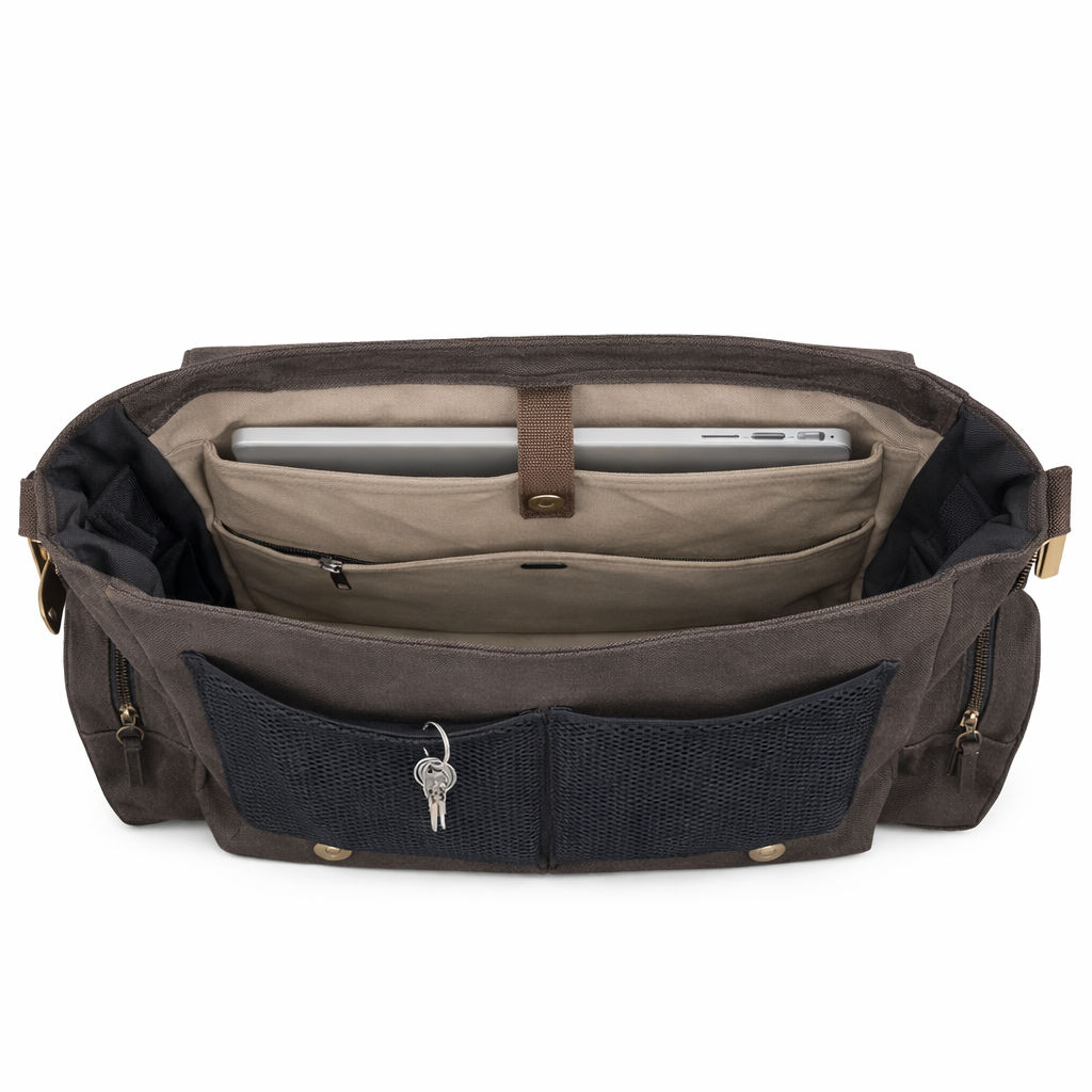 Olive Brown Unisex Messenger Bag for Everyday Use 187